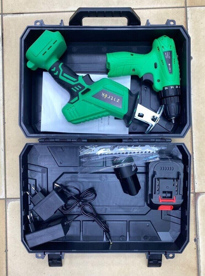 Набор электроинструмента Zitrek (шуруповерт 12В и пила сабельная пила)