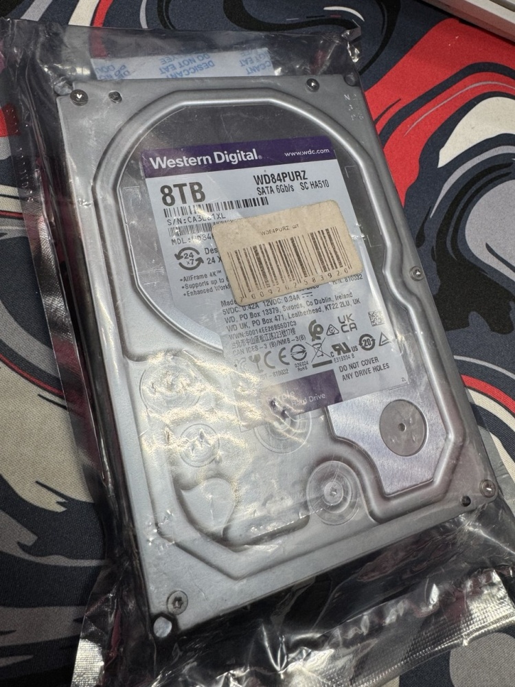 Жесткий диск WD Purple WD84PURZ, 8ТБ, HDD, SATA III, 3.5