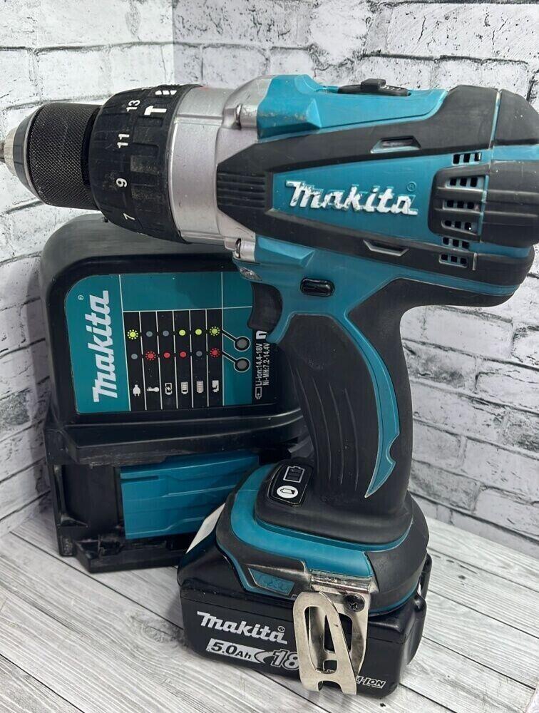 Аккумуляторная ударная дрель-шуруповерт Makita DHP458 LXT