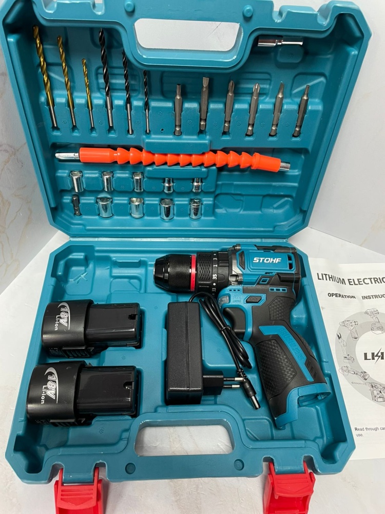 Шуруповерт Stohf 18V (бесщеточный) с набором