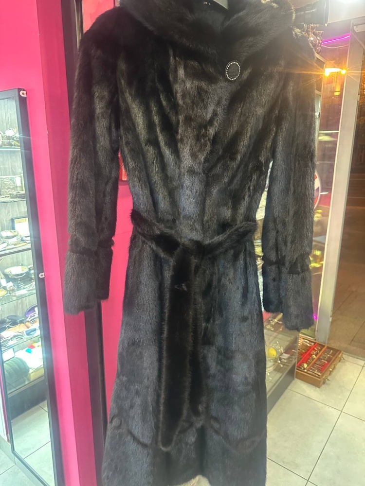 Шуба норковая с капюшоном 44-46