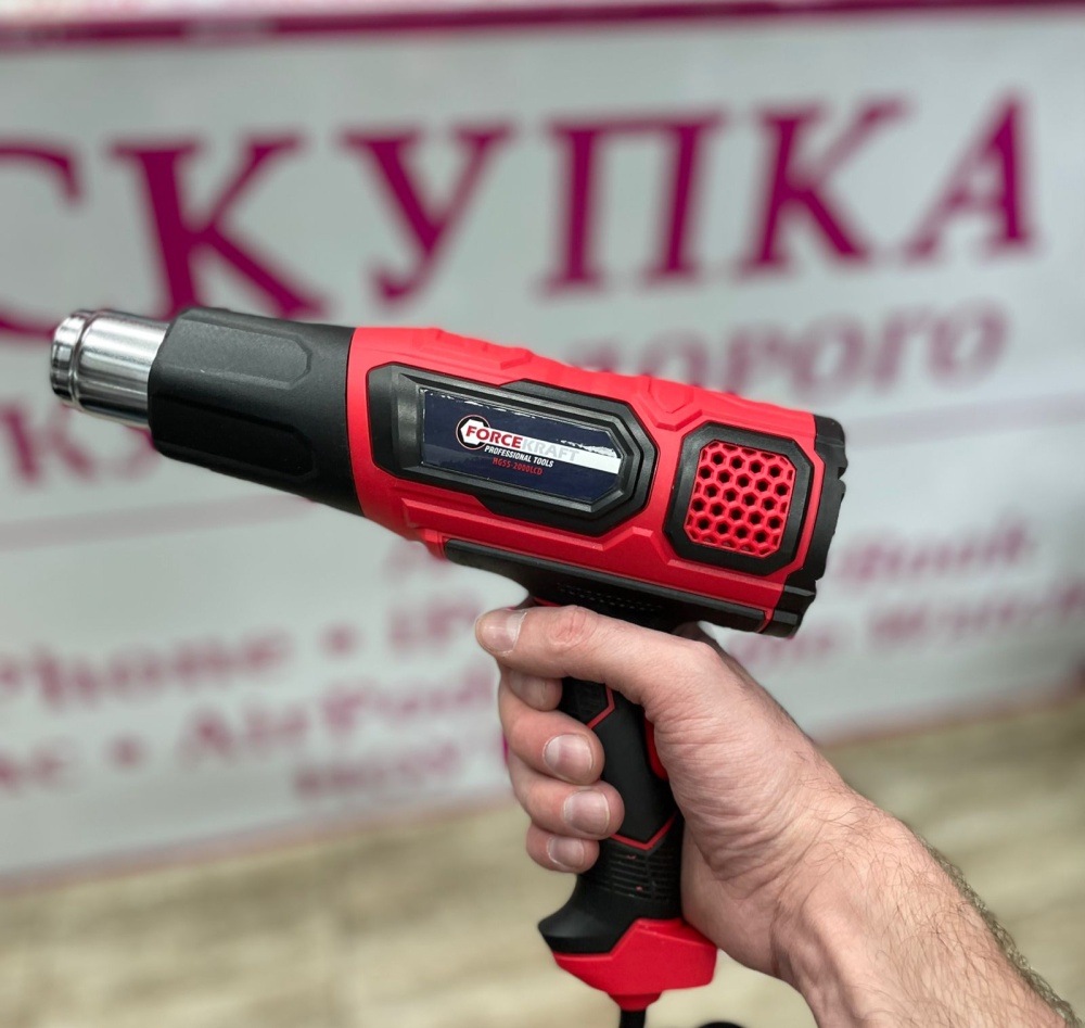 Фен строительный ForceKraft HG55-2000LCD с Дисплеем