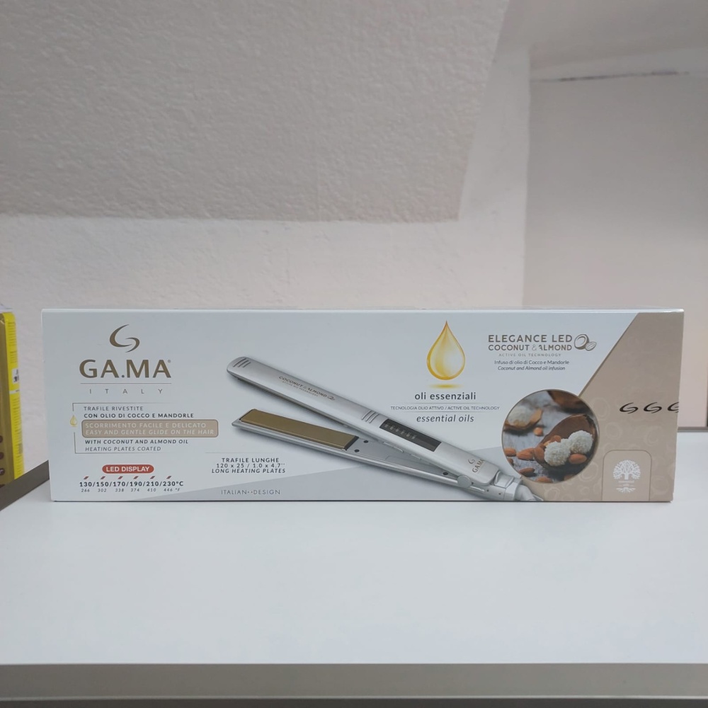 Щипцы - выпрямитель для волос GA.MA ELEGANCE LED COCONUT&ALMOND - SY
