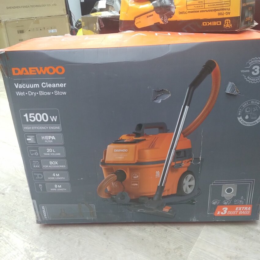 Строительный пылесос daewoo 1500w