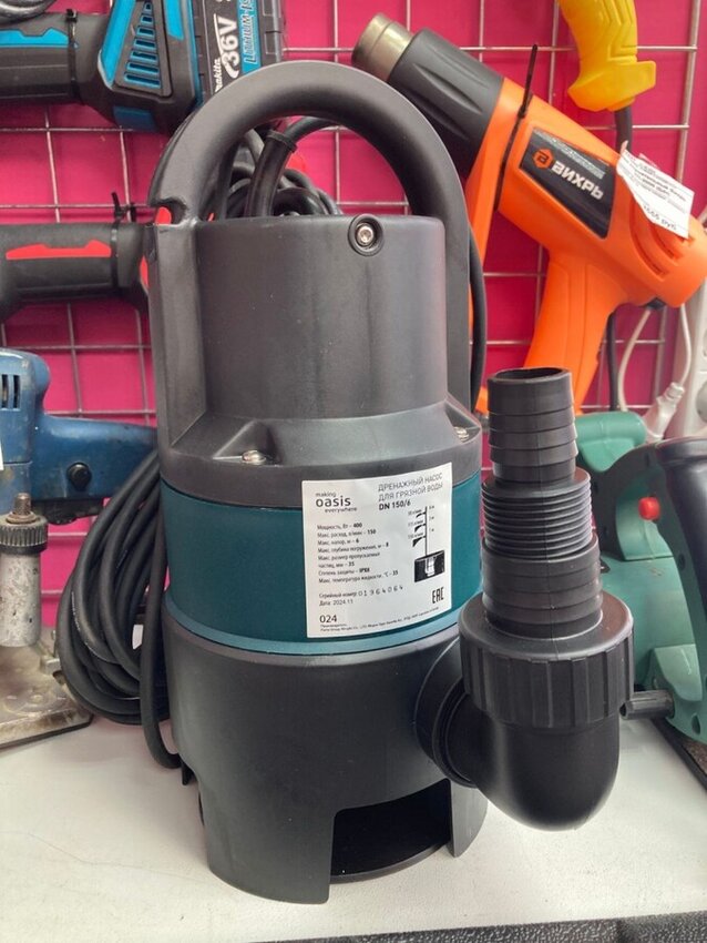 Насос дренажный oasis dn 150/6